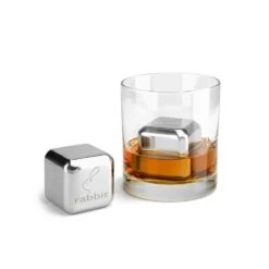 Rabbit Clear/Silver Stainless Steel Chilling Stones -Tervis Central 0d0343da ea4a 4e1b a819 c361dcfdd299