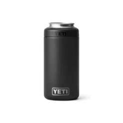 YETI Rambler 16 Oz Colster Black BPA Free Tall Can Insulator