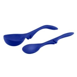 Rachael Ray Blue Silicone Ladle And Spoon Set