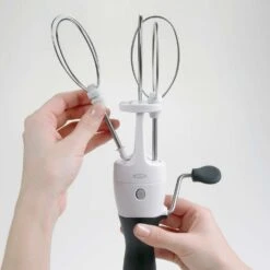 OXO Good Grips Black/White Plastic/Stainless Steel Egg Beater -Tervis Central 170ac102 2dd0 4c29 8b46 7b3633b8d7d0