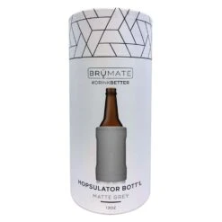 BruMate Hopsulator Bott'l 12 Oz Bottle Matte Gray BPA Free Vacuum Insulated Bottle -Tervis Central 177a4231 f060 44c9 91a6 894978a234be