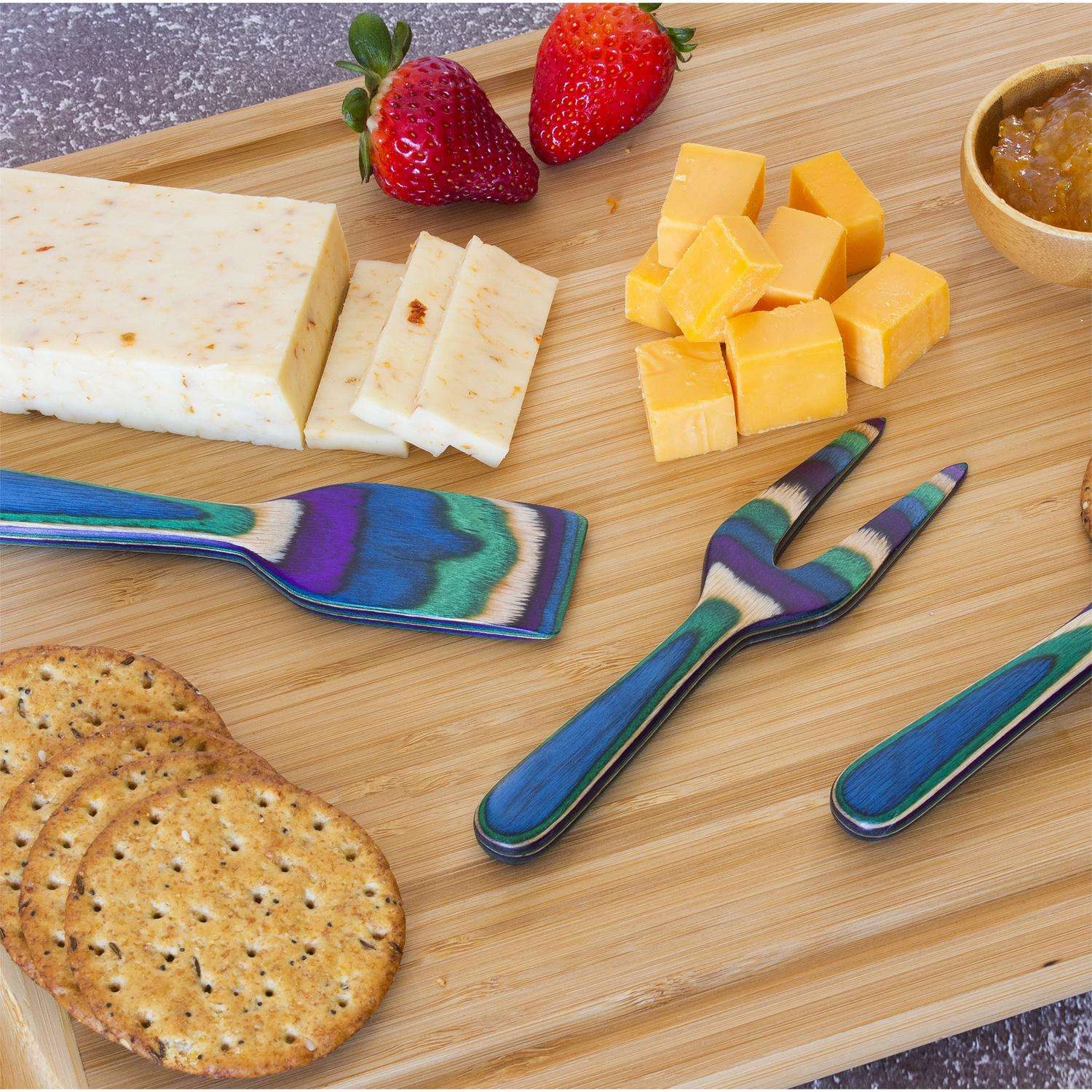Totally Bamboo Baltique Mumbai Multicolored Bamboo Cheese Tool Set 9 Totally Bamboo Baltique Mumbai Multicolored Bamboo Cheese Tool Set - Image 7
