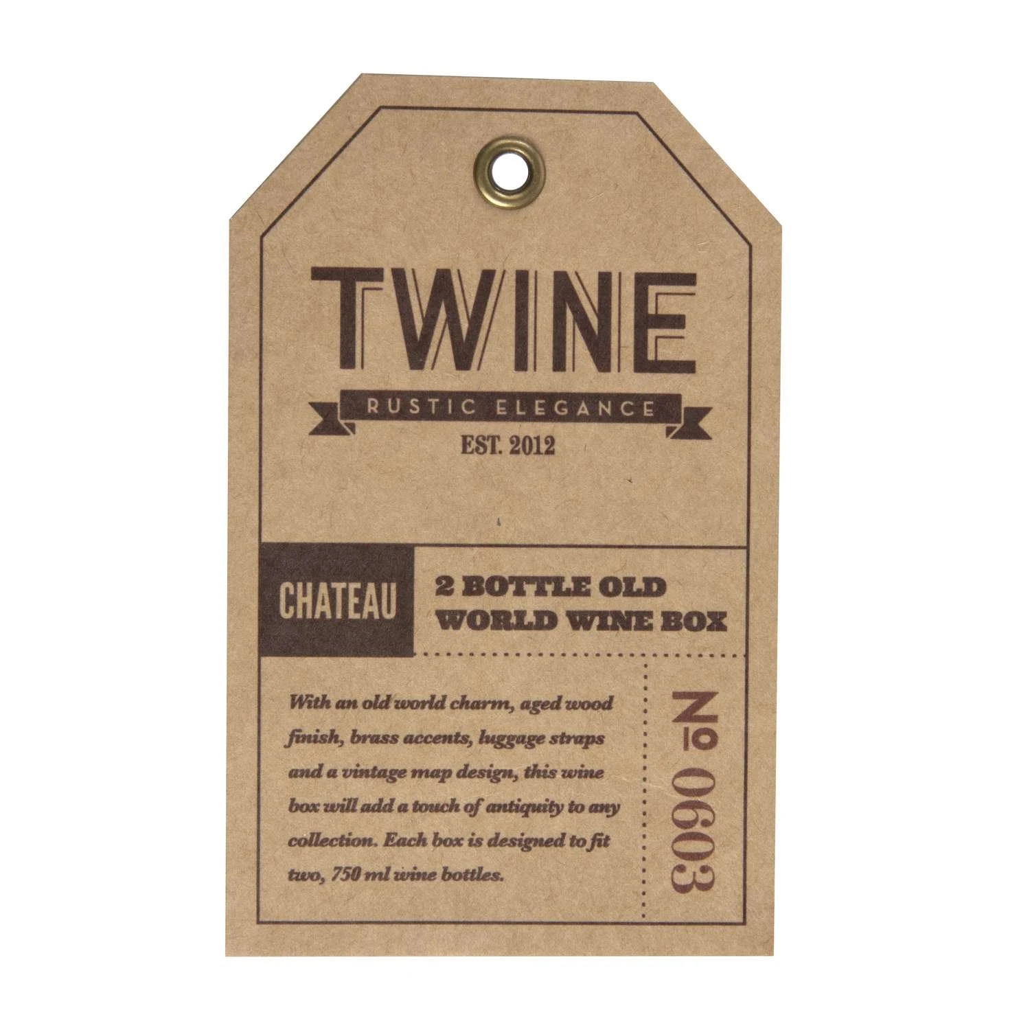TWINE Old World Wood Wine Box 4 TWINE Old World Wood Wine Box - Image 2