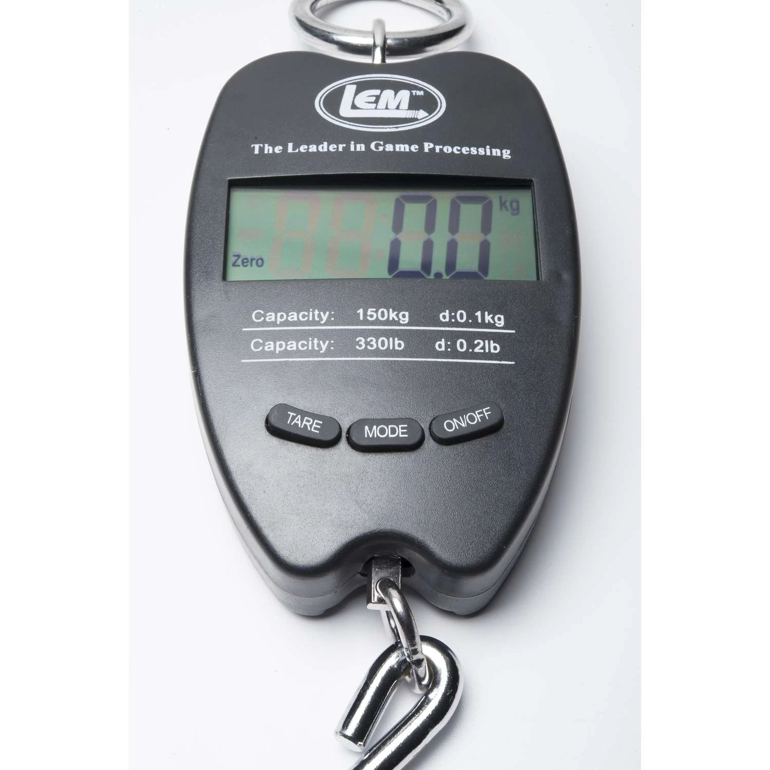 LEM Black Digital Hanging Scale 330 Lb 3 LEM Black Digital Hanging Scale 330 Lb
