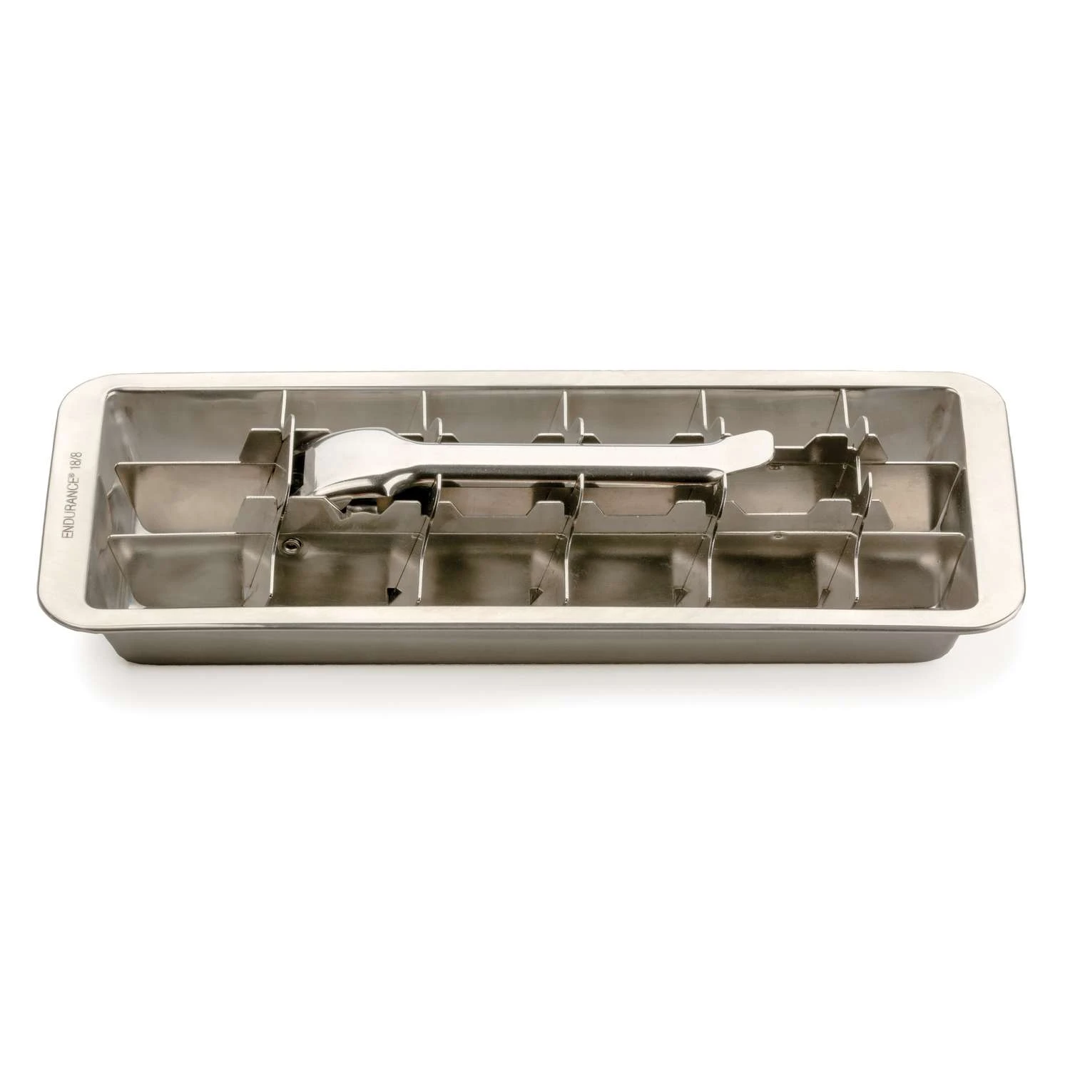 RSVP International Endurance Silver Stainless Steel Ice Cube Tray 3 RSVP International Endurance Silver Stainless Steel Ice Cube Tray