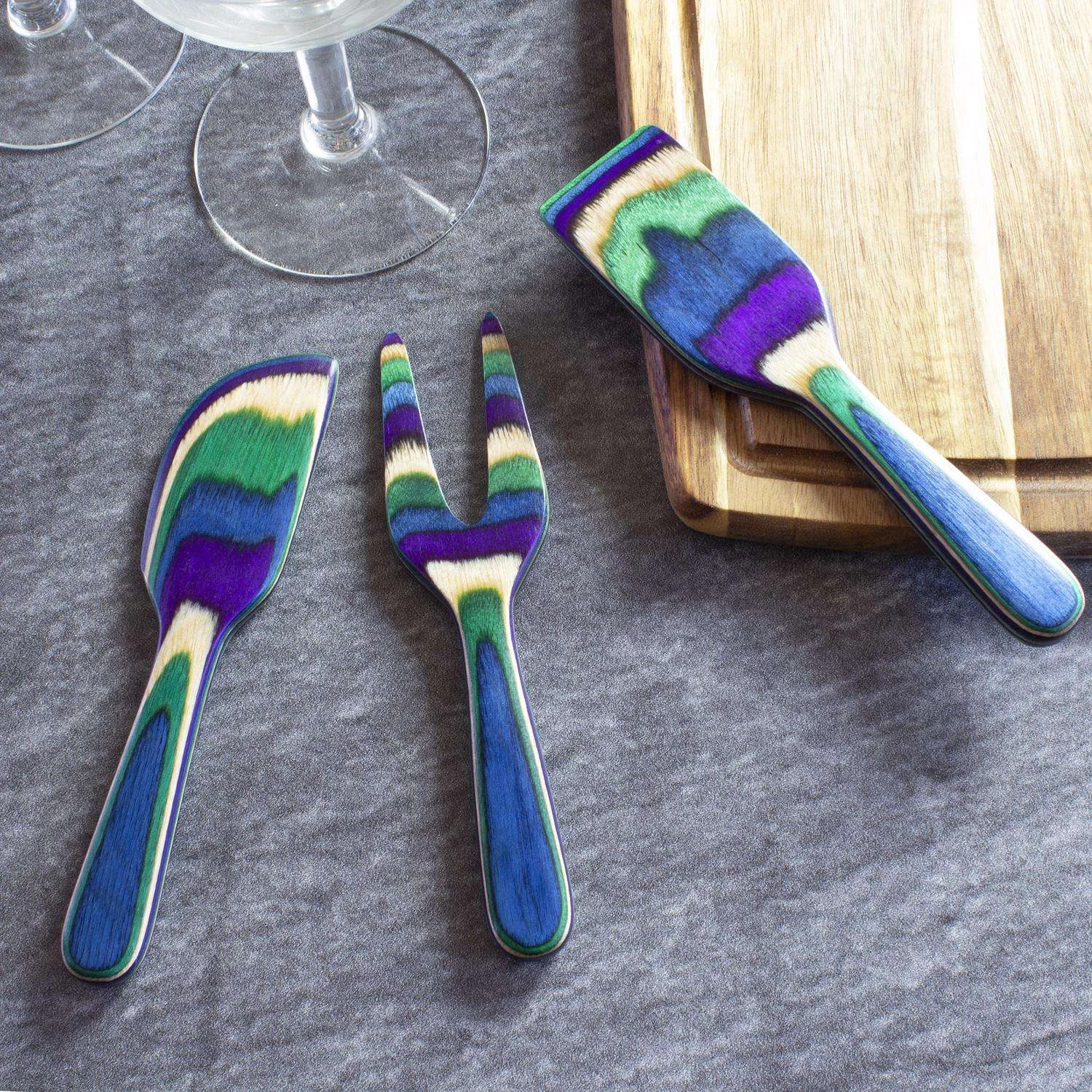 Totally Bamboo Baltique Mumbai Multicolored Bamboo Cheese Tool Set 6 Totally Bamboo Baltique Mumbai Multicolored Bamboo Cheese Tool Set - Image 4