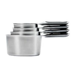 OXO Good Grips 1/4, 1/3, 1/2 , 1 Cups Stainless Steel Silver Measuring Cup