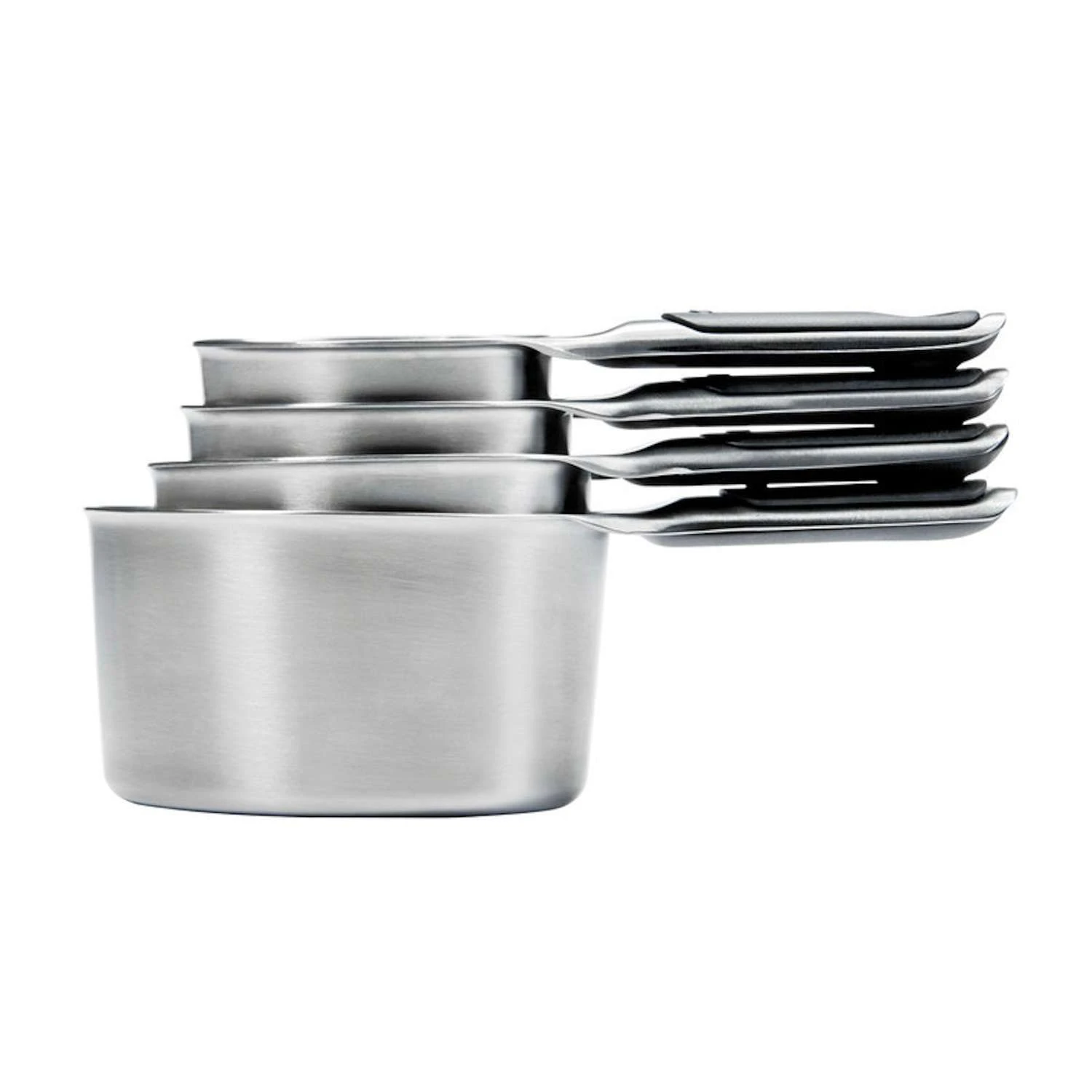 OXO Good Grips 1/4, 1/3, 1/2 , 1 Cups Stainless Steel Silver Measuring Cup 3 OXO Good Grips 1/4, 1/3, 1/2 , 1 Cups Stainless Steel Silver Measuring Cup