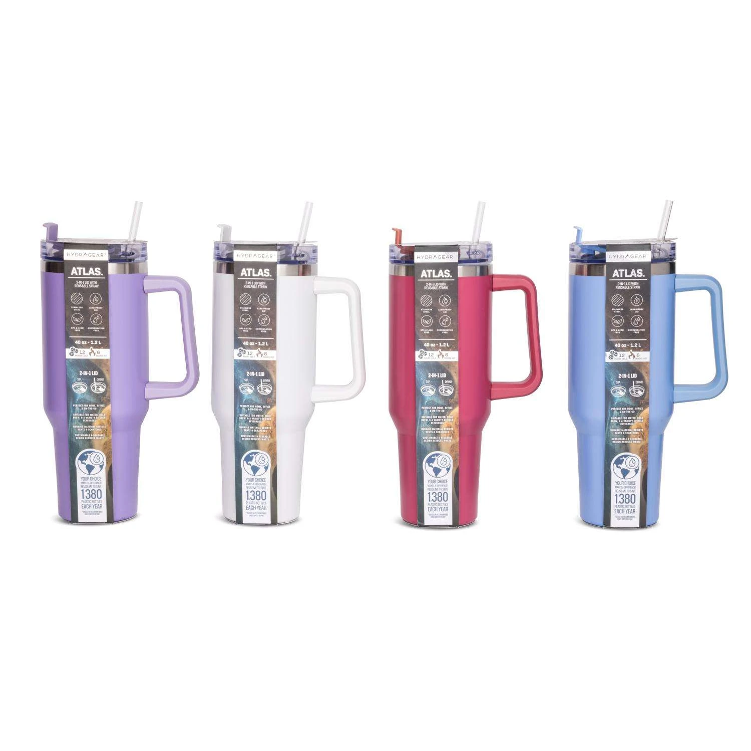 Core Kitchen HYDRAGEAR 40 Oz Assorted BPA Free Tumbler Handle 3 Core Kitchen HYDRAGEAR 40 Oz Assorted BPA Free Tumbler Handle - Image 2