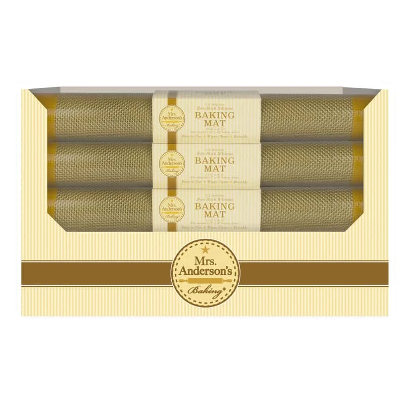 Mrs. Anderson's Baking 16-1/2 In. W X 11-5/8 In. L Baking Mat Brown 1 Pk 3 Mrs. Anderson's Baking 16-1/2 In. W X 11-5/8 In. L Baking Mat Brown 1 Pk