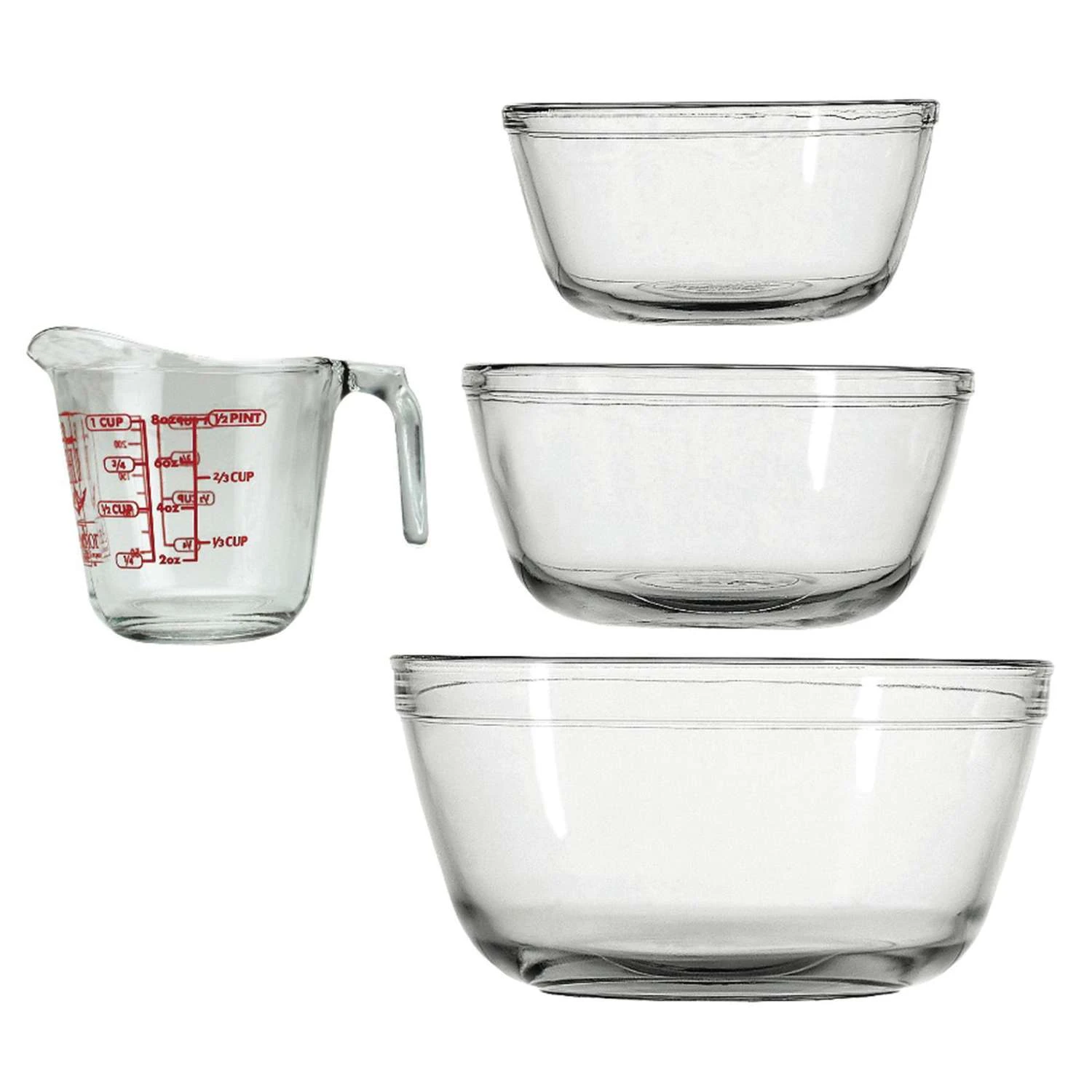 Anchor Hocking Glass Clear Measuring Set 3 Anchor Hocking Glass Clear Measuring Set