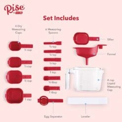 Rise By Dash 1 Cups Plastic Clear/Red Measuring Cup Set -Tervis Central 4be06717 b501 4001 a8eb 47ebea317111