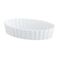 Harold Import 7-5/8 In. W X 12-1/4 In. L Fluted Baker Dish White 1 Pk