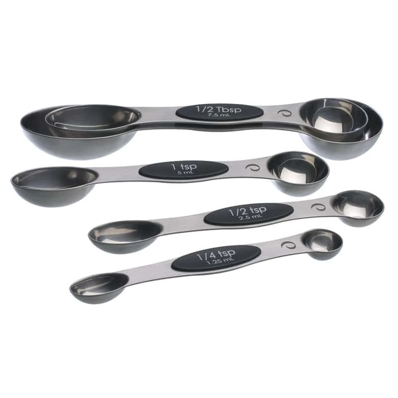 Progressive Prepworks Multisize Stainless Steel Black/Silver Measuring Spoon 3 Progressive Prepworks Multisize Stainless Steel Black/Silver Measuring Spoon