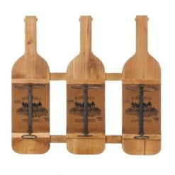 Accent Plus Cork Design Wood Wine Rack