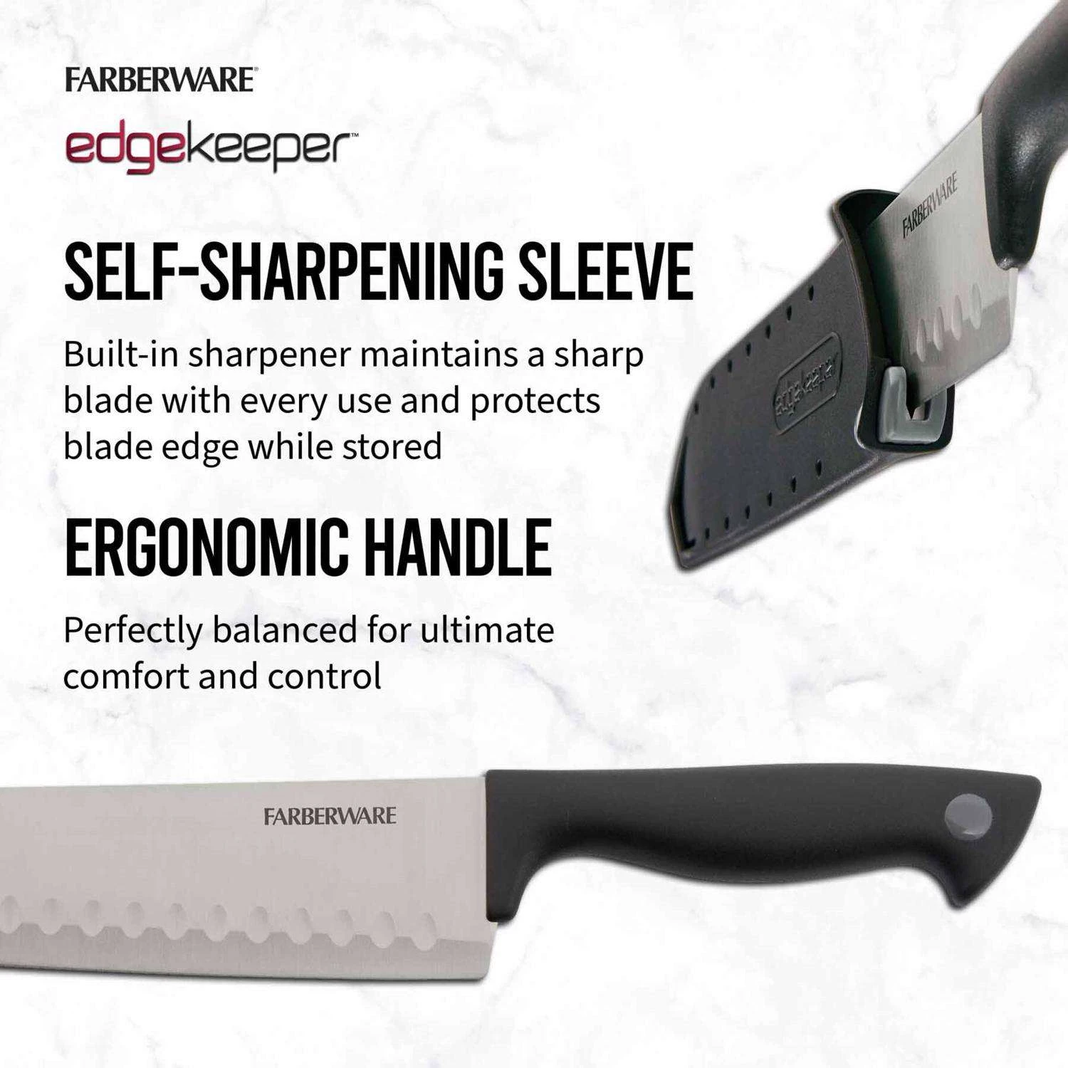 Farberware Edgekeeper 7 In. L Stainless Steel Santoku Knife 2 Pc 5 Farberware Edgekeeper 7 In. L Stainless Steel Santoku Knife 2 Pc - Image 3