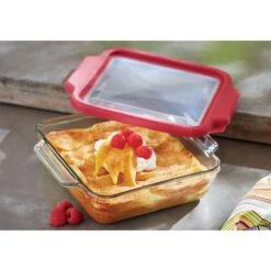 Anchor Hocking TrueFit 8 In. W X 8 In. L Baking Dish Clear/Red