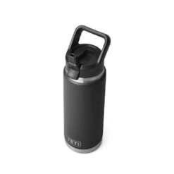 YETI Rambler 26 Oz Black BPA Free Bottle With Straw Cap -Tervis Central 59a94963 2e6f 4b27 8819 eabb7f72f053