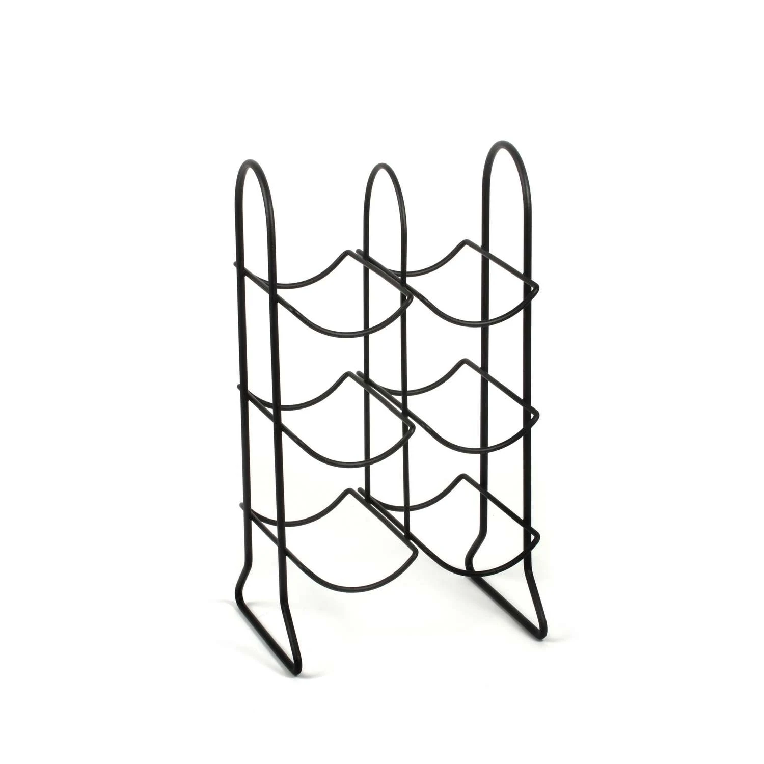 Spectrum 6 Bottle Oz Black Steel Wine Rack 4 Spectrum 6 Bottle Oz Black Steel Wine Rack - Image 2