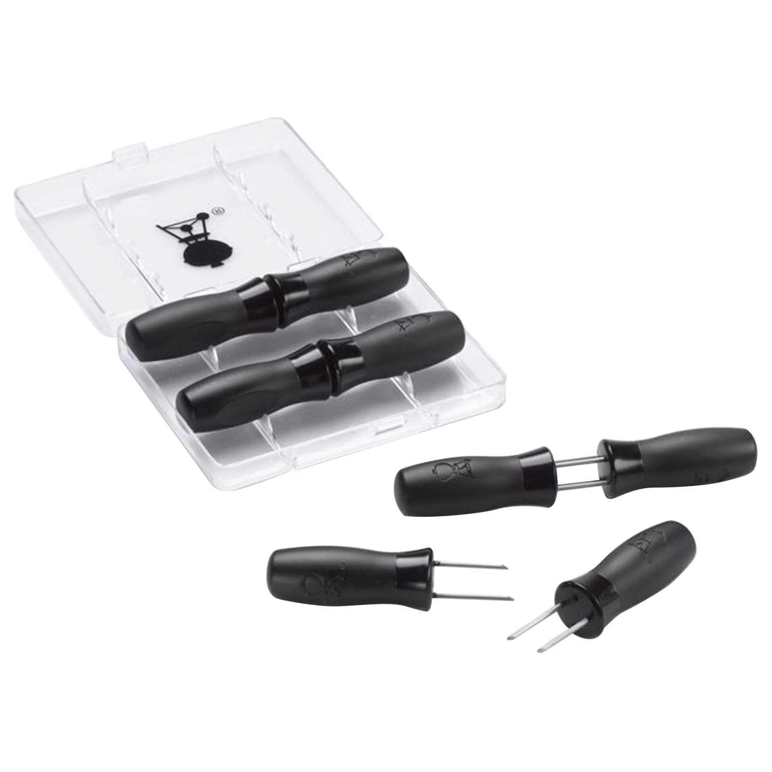 Weber Black/Silver Stainless Steel Corn Holder Set 3 Weber Black/Silver Stainless Steel Corn Holder Set