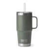 YETI Rambler 25 Oz Camp Green BPA Free Straw Mug