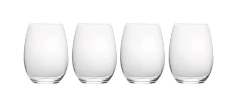 Mikasa Julie 19-3/4 Oz Clear Crystal Stemless Wine Glass 3 Mikasa Julie 19-3/4 Oz Clear Crystal Stemless Wine Glass