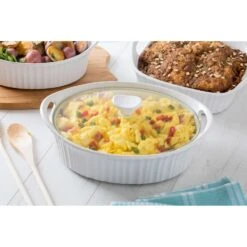Corningware 8.5 In. W X 12-3/4 In. L Casserole Pan White -Tervis Central 6a9416f3 58d8 4f10 b788 1ef8dbe8b241