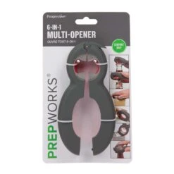 Progressive Prepworks Gray/Red ABS/Stainless Steel 6-in-1 Multi Opener -Tervis Central 7362cbf1 88ea 4e8a af0c 50eb80a5f5b2