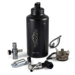 TrailKeg 64 Oz Black Stainless Steel Beer Growler W/Tap -Tervis Central 785b6885 9b5e 4b4e bde8 76e56a23743a