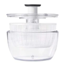 OXO Good Grips White/Clear Plastic Salad Spinner -Tervis Central 7b885442 093d 4581 a15e cb9fe98f22da