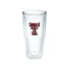 Tervis Collegiate 24 Oz Texas Tech Red Raiders Clear BPA Free Tumbler