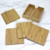 Totally Bamboo Beige Bamboo Coaster Set