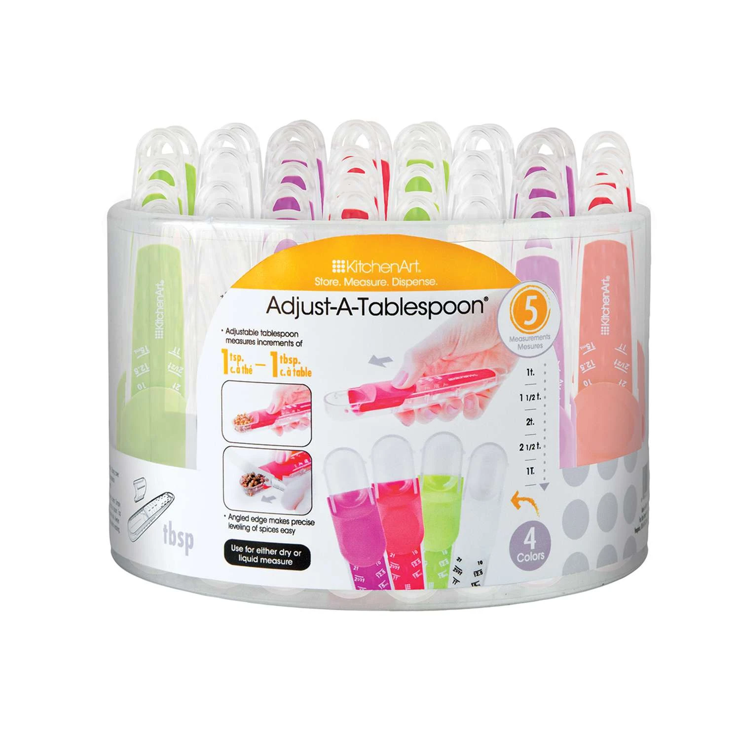 KitchenArt Plastic White Adjustable Measuring Spoon 3 KitchenArt Plastic White Adjustable Measuring Spoon