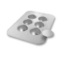 USA Pan 11 In. W X 15-3/4 In. L Mini Cheesecake Pan Silver
