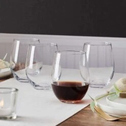 Mikasa Parker 18 Oz Clear Crystal Stemless Wine Glass Set -Tervis Central ac81b8af a1e1 45e7 acaa 177cf0058670