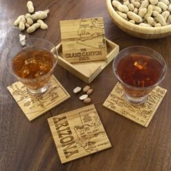 Totally Bamboo Black/Natural Bamboo Coaster Puzzle Set -Tervis Central b23f2a7e bb0f 4383 a78a 5da7b683bad8