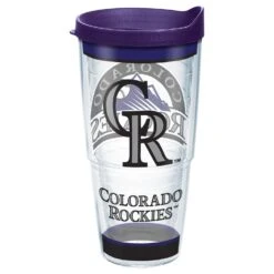 Tervis MLB 24 Oz Colorado Rockies Multicolored BPA Free Tumbler With Lid