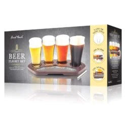 Final Touch 8.5 Oz Clear Glass/Wood Beer Flight Board -Tervis Central c499ac50 91ec 4e5a 893c 833daffac6ef