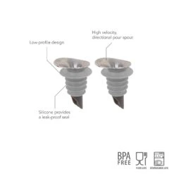 Tovolo Oyster Gray Silicone/Stainless Steel Spouts -Tervis Central ce55af7e ea56 4a92 b8bb ddcd8d24ff9d