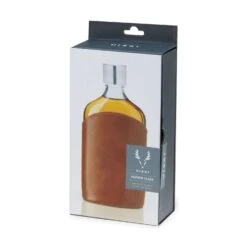 Viski Parker 7 Oz Brown Glass Flask