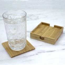 Totally Bamboo Beige Bamboo Coaster Set -Tervis Central e8abef4e 56c1 4cf7 8476 98d1b86642c2