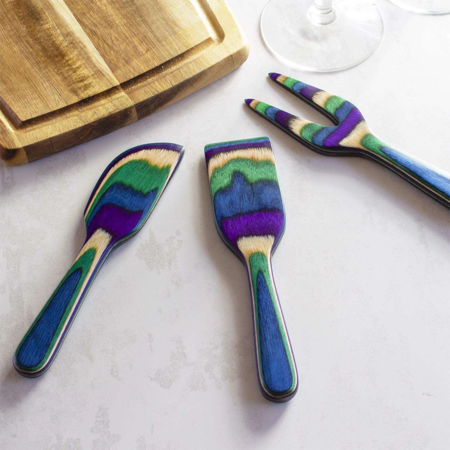 Totally Bamboo Baltique Mumbai Multicolored Bamboo Cheese Tool Set 7 Totally Bamboo Baltique Mumbai Multicolored Bamboo Cheese Tool Set - Image 5