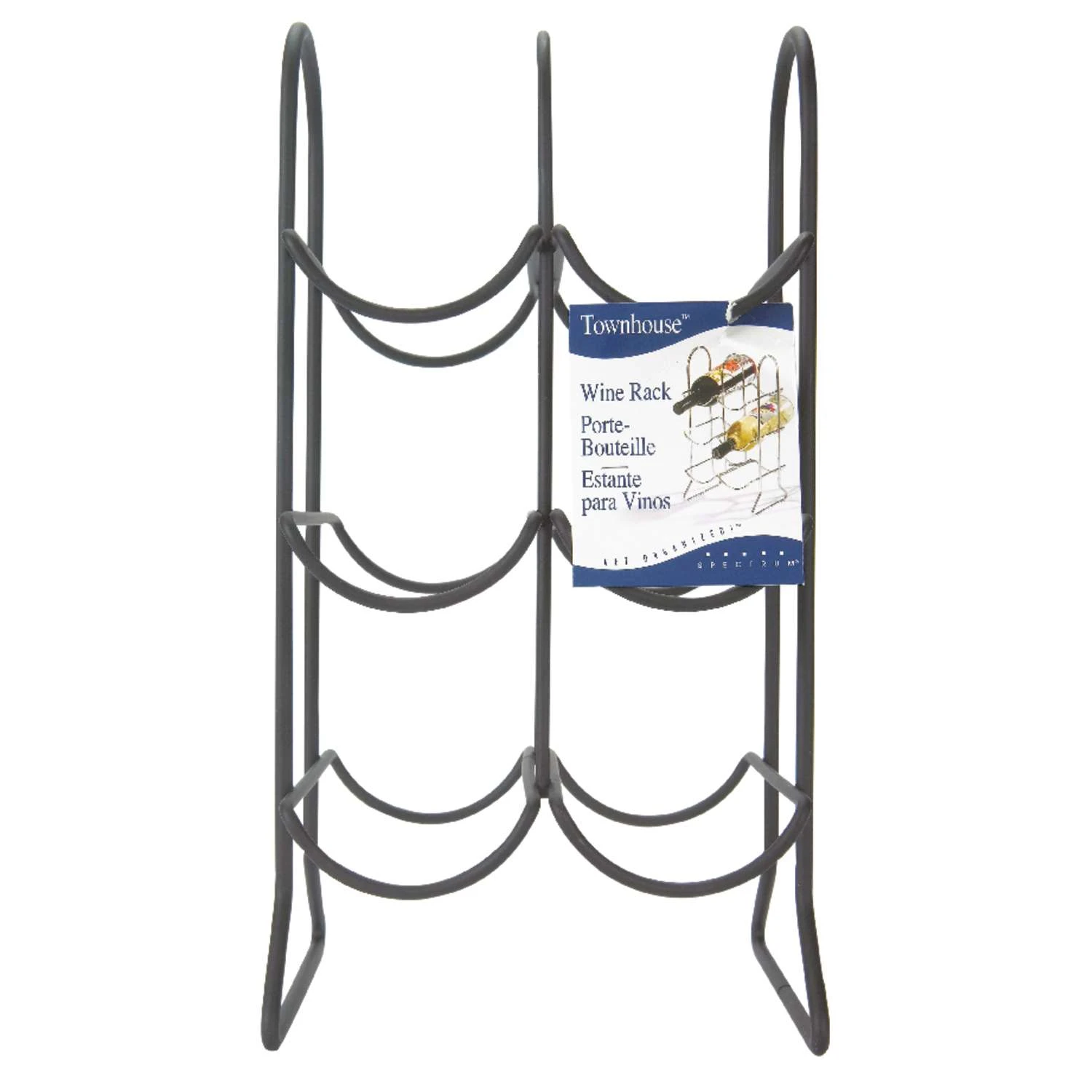 Spectrum 6 Bottle Oz Black Steel Wine Rack 3 Spectrum 6 Bottle Oz Black Steel Wine Rack