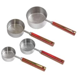 Totally Bamboo Baltique Marrakesh Stainless Steel Multicolored Measuring Cup Set