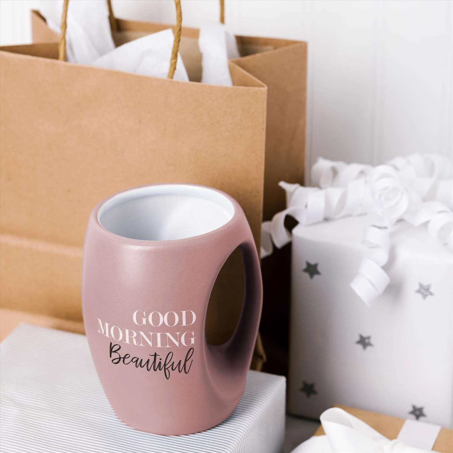 Pavilion Good Morning 16 Oz Beautiful Pink BPA Free Mug 10 Pavilion Good Morning 16 Oz Beautiful Pink BPA Free Mug - Image 8