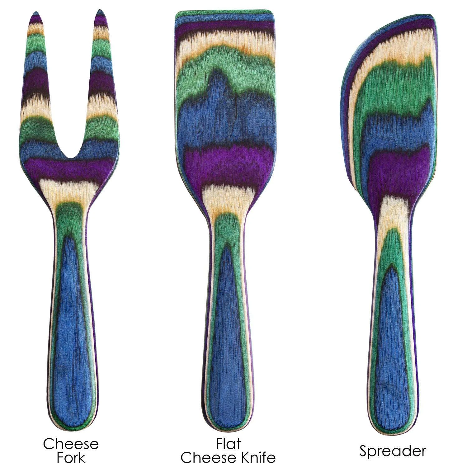 Totally Bamboo Baltique Mumbai Multicolored Bamboo Cheese Tool Set 5 Totally Bamboo Baltique Mumbai Multicolored Bamboo Cheese Tool Set - Image 3